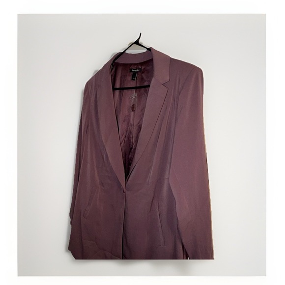Torrid Woman's One Button Lined Blazer Size 14/16 Mauve NWOT - Picture 3 of 8